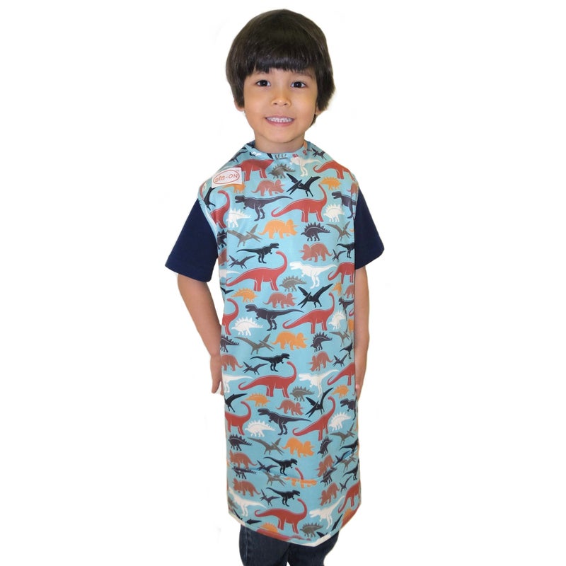 BIB-ON XL, Full-Coverage Bib and Apron Combination for Toddler, Kids Ages 3 and Up. (Dinosaurs) - Image 4